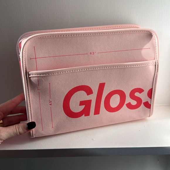 Glossier Pink and Red Beauty Bag - Picture 2 of 4